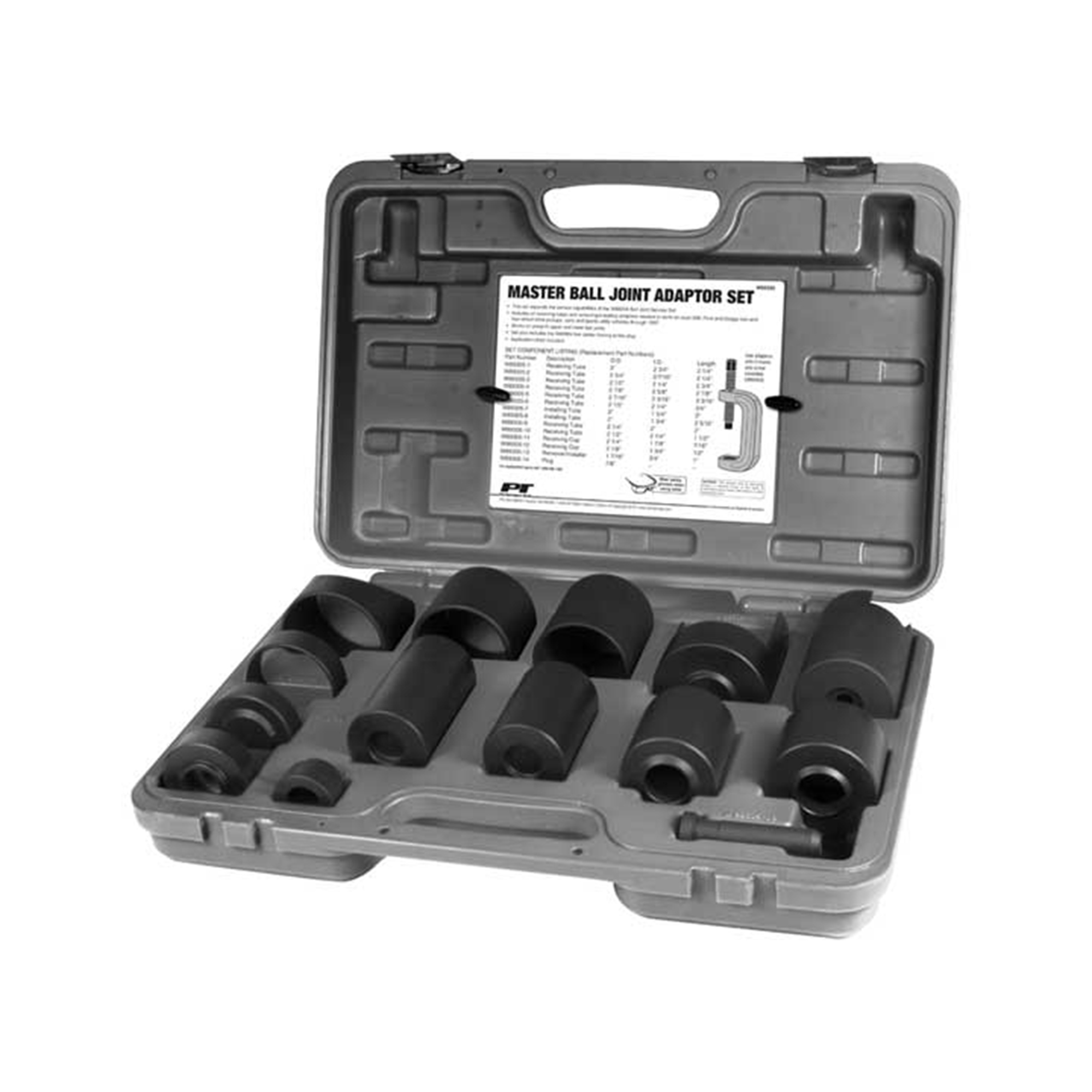 Performance Tool Master Ball Joint Adapter Set — Expands W89304 Set, Fits GM, Ford & Dodge Pickups, Vans & SUVs Through 1997, Model# PRTW89305